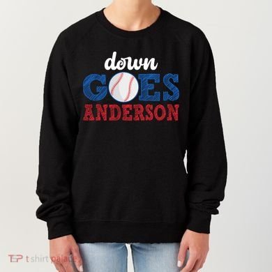 Funny Baseball Fight Down Goes Anderson Women's Sweatshirt