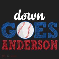 Funny Baseball Fight Down Goes Anderson Women's Sweatshirt thumb 2