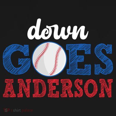 Funny Baseball Fight Down Goes Anderson Sustainable Knit Beanie
