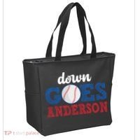 Funny Baseball Fight Down Goes Anderson Tote Bag thumb 2