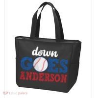 Funny Baseball Fight Down Goes Anderson Tote Bag thumb 3