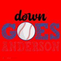 Funny Baseball Fight Down Goes Anderson Santa Hat thumb 1