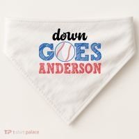Funny Baseball Fight Down Goes Anderson USA-Made Doggie Bandana thumb 0