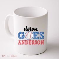Funny Baseball Fight Down Goes Anderson Coffee Mug thumb 0