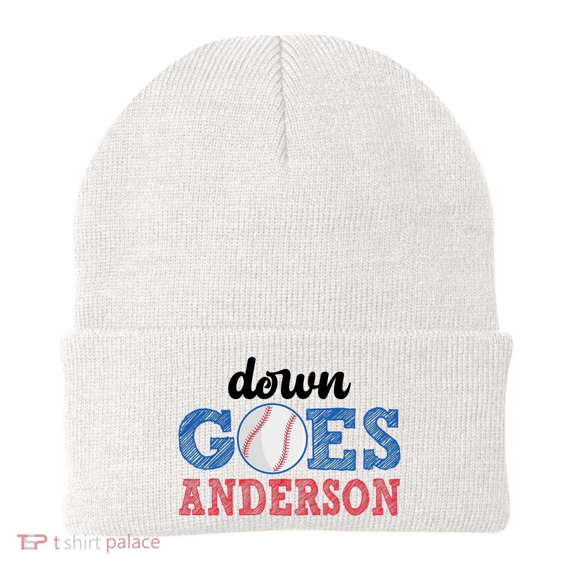 Funny Baseball Fight Down Goes Anderson Beanie