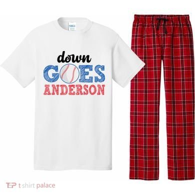 Funny Baseball Fight Down Goes Anderson Pajama Set
