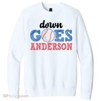 Funny Baseball Fight Down Goes Anderson V.I.T. Fleece Crew Sweatshirt thumb 0