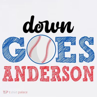 Funny Baseball Fight Down Goes Anderson Mesh Reversible Basketball Jersey Tank