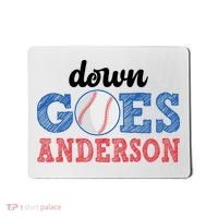 Funny Baseball Fight Down Goes Anderson Mousepad thumb 0