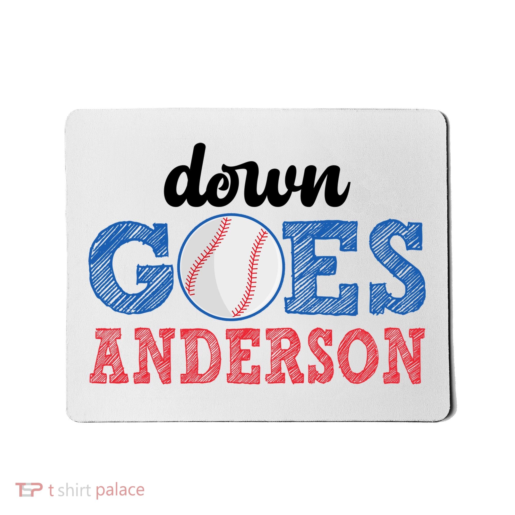 Funny Baseball Fight Down Goes Anderson Mousepad