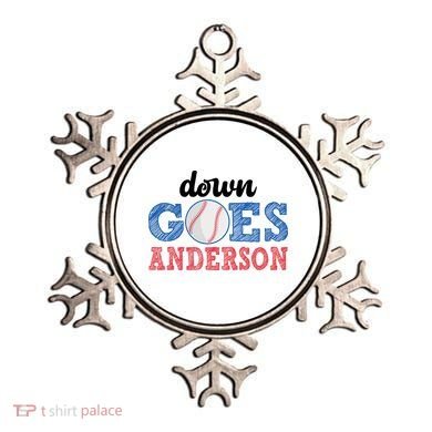 Funny Baseball Fight Down Goes Anderson Ornament