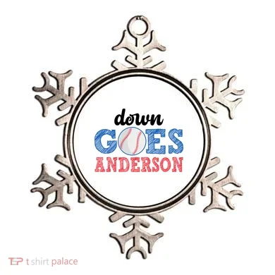 Funny Baseball Fight Down Goes Anderson Ornament