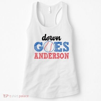 Funny Baseball Fight Down Goes Anderson Women's Tank Top