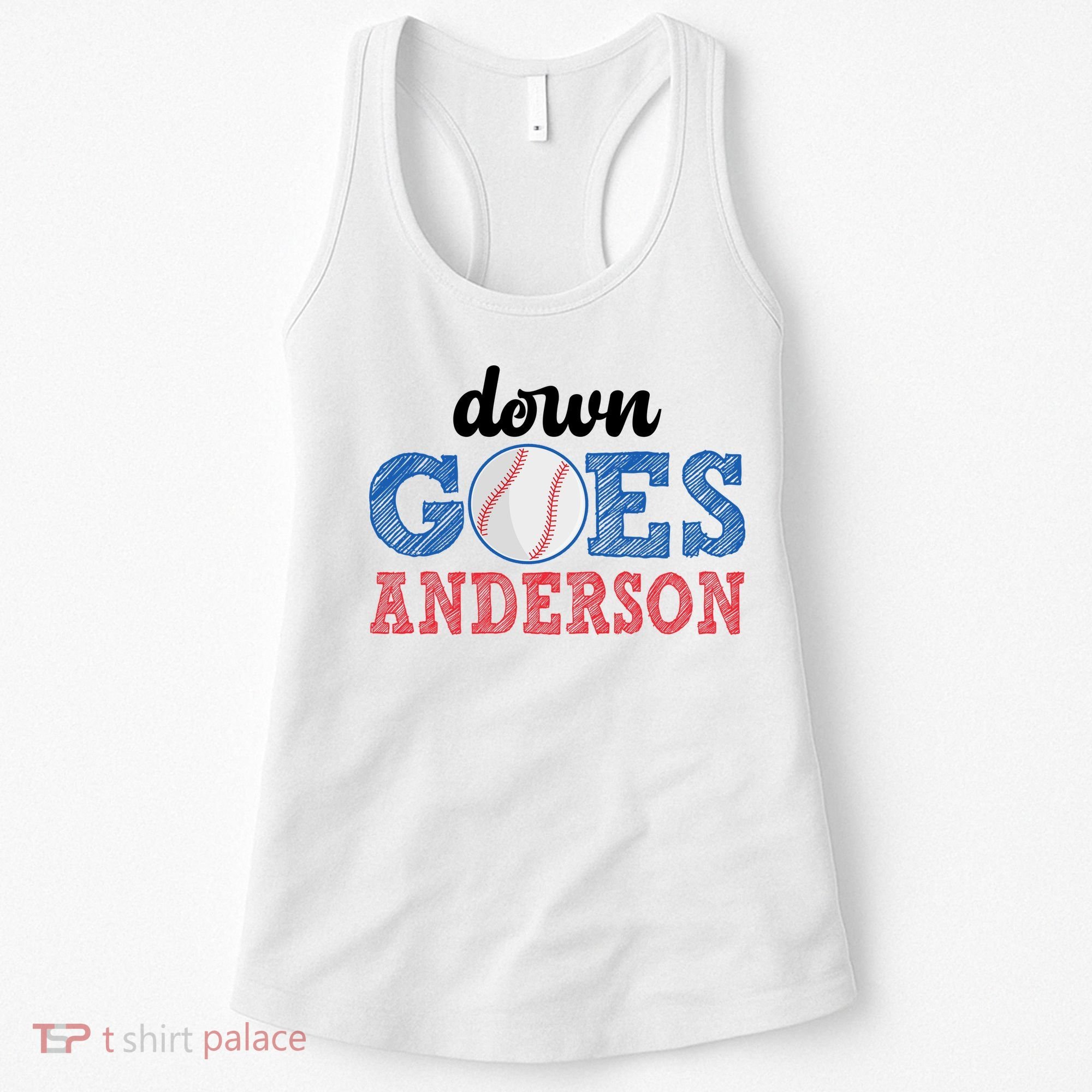 Funny Baseball Fight Down Goes Anderson Women's Tank Top