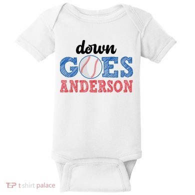 Funny Baseball Fight Down Goes Anderson Baby Bodysuit