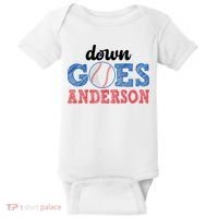 Funny Baseball Fight Down Goes Anderson Baby Bodysuit thumb 0