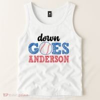 Funny Baseball Fight Down Goes Anderson Tank Top thumb 2