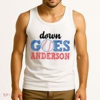 Funny Baseball Fight Down Goes Anderson Tank Top thumb 3