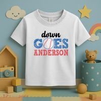 Funny Baseball Fight Down Goes Anderson Toddler T-Shirt thumb 3