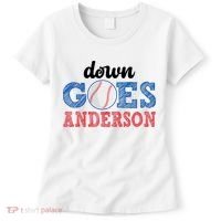 Funny Baseball Fight Down Goes Anderson Women's T-Shirt thumb 0