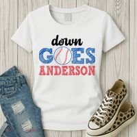 Funny Baseball Fight Down Goes Anderson Women's T-Shirt thumb 3