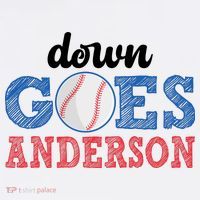 Funny Baseball Fight Down Goes Anderson Kids Sweatshirt thumb 2