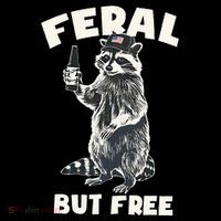 Feral But Free Funny Raccoon Stripe Pom Pom Beanie thumb 2