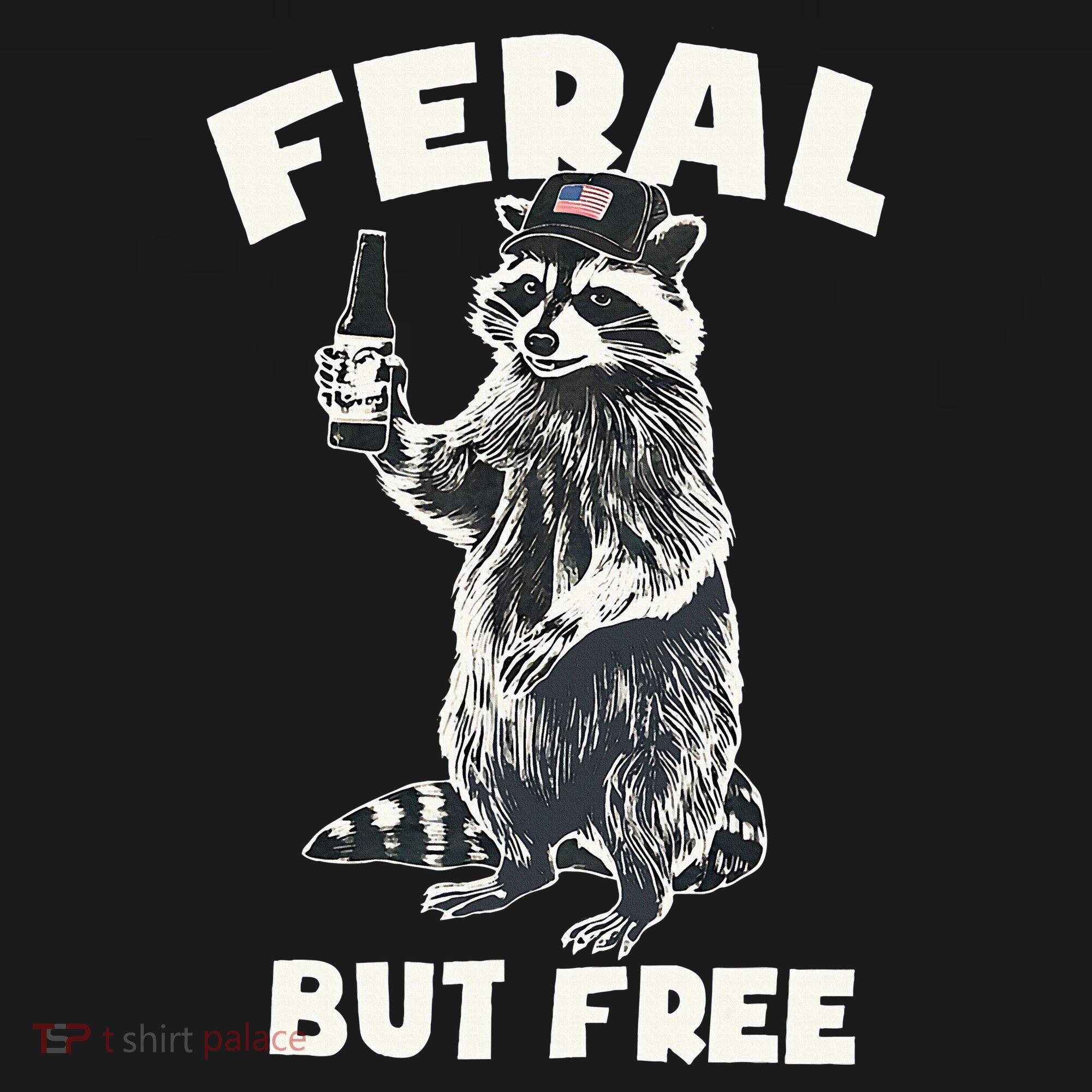 Feral But Free Funny Raccoon Women's Hoodie