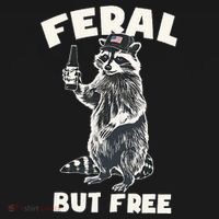 Feral But Free Funny Raccoon Mousepad thumb 1