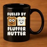 Fueled By Fluffernutter Fluffernutter 11oz C Handle Ceramic Mug thumb 3