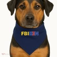 F Biden FBI Fbiden Funny USA-Made Doggie Bandana thumb 1