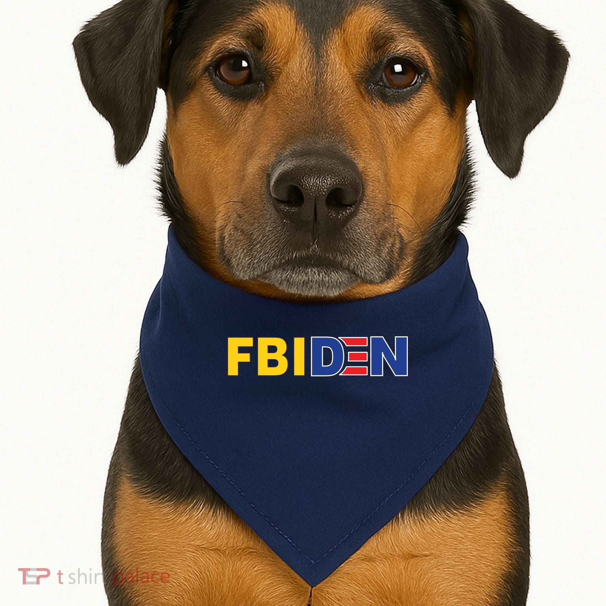 F Biden FBI Fbiden Funny USA-Made Doggie Bandana