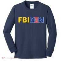 F Biden FBI Fbiden Funny Kids Long Sleeve Shirt thumb 0
