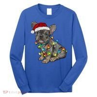 French Bulldog Frenchie Christmas Lights Cute Gift Long Sleeve Shirt thumb 0
