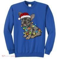 French Bulldog Frenchie Christmas Lights Cute Gift Sweatshirt thumb 0