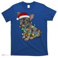 French Bulldog Frenchie Christmas Lights Cute Gift T-Shirt thumb 0