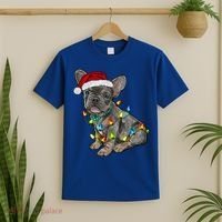 French Bulldog Frenchie Christmas Lights Cute Gift T-Shirt thumb 2