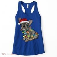 French Bulldog Frenchie Christmas Lights Cute Gift Women's Tank Top thumb 0