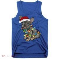 French Bulldog Frenchie Christmas Lights Cute Gift Tank Top thumb 0