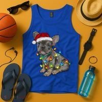 French Bulldog Frenchie Christmas Lights Cute Gift Tank Top thumb 4
