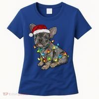 French Bulldog Frenchie Christmas Lights Cute Gift Women's T-Shirt thumb 0