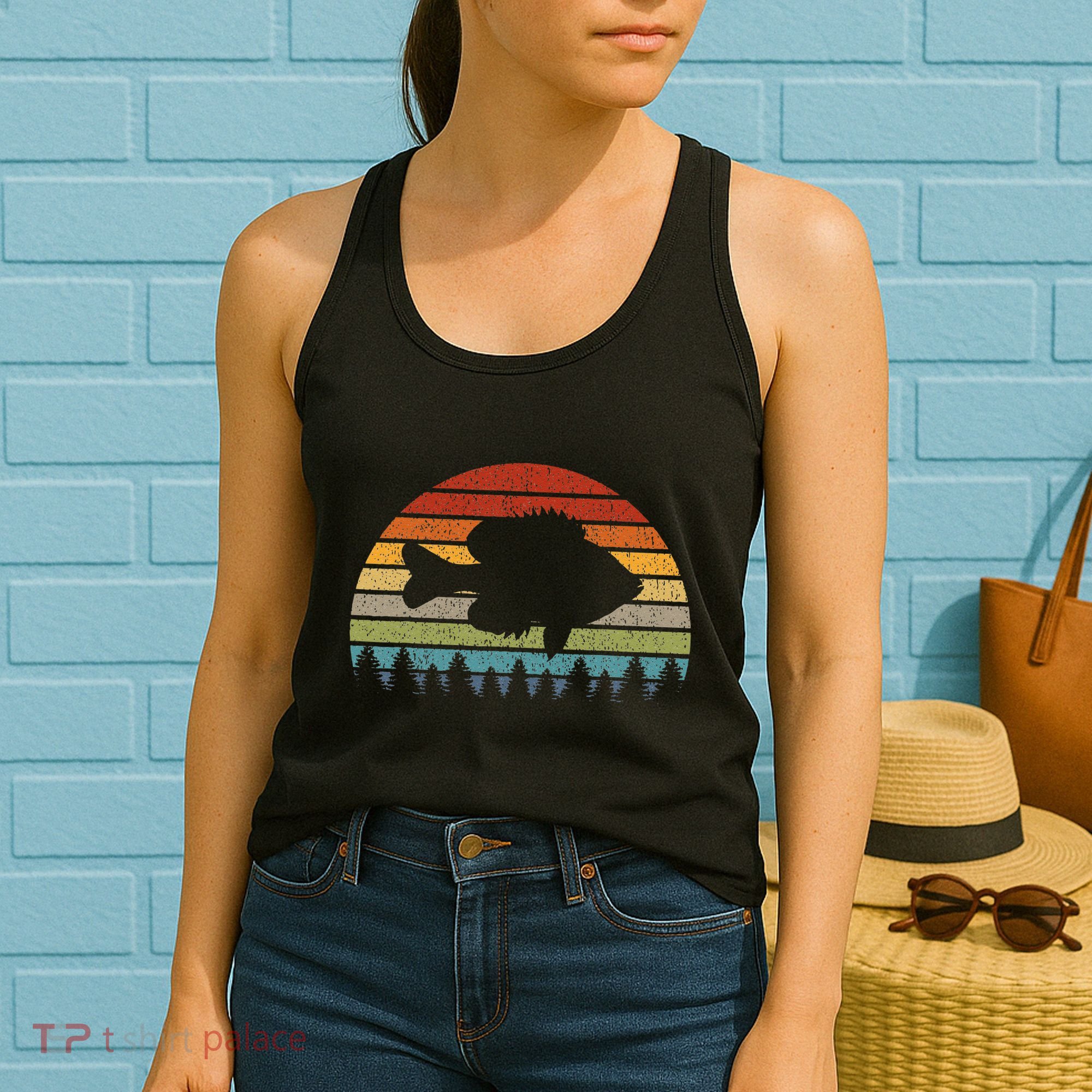 Funny Bream Fishing Pan Fish Sunfish Freshwater Angler Gift Women's Tank Top