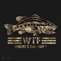 Funny Bass Fishing Camo Wtf Wheres The Fish Gift Women's Hoodie thumb 2