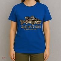 Funny Bass Fishing Camo Wtf Wheres The Fish Gift T-Shirt thumb 4