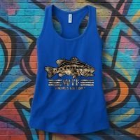 Funny Bass Fishing Camo Wtf Wheres The Fish Gift Women's Tank Top thumb 3