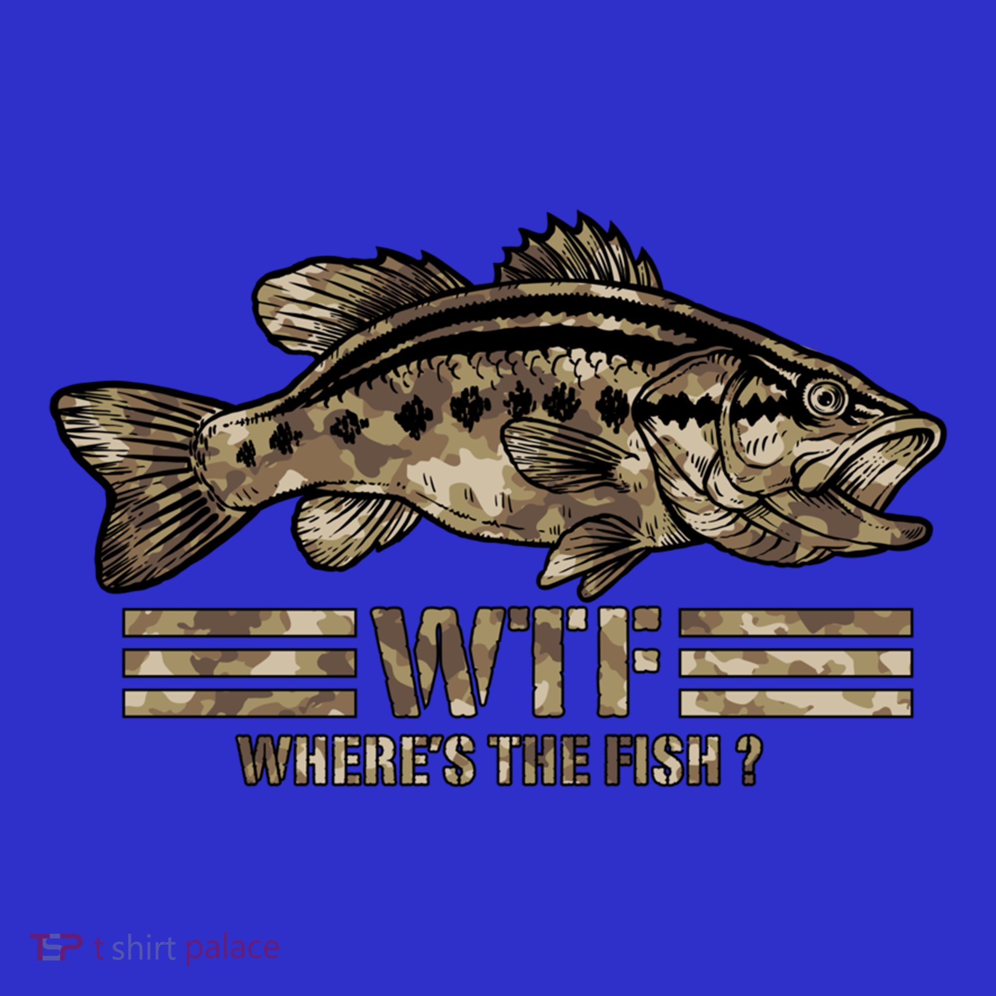 Funny Bass Fishing Camo Wtf Wheres The Fish Gift Women's Tank Top