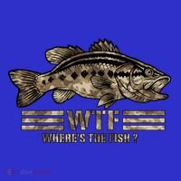 Funny Bass Fishing Camo Wtf Wheres The Fish Gift Women's T-Shirt thumb 6