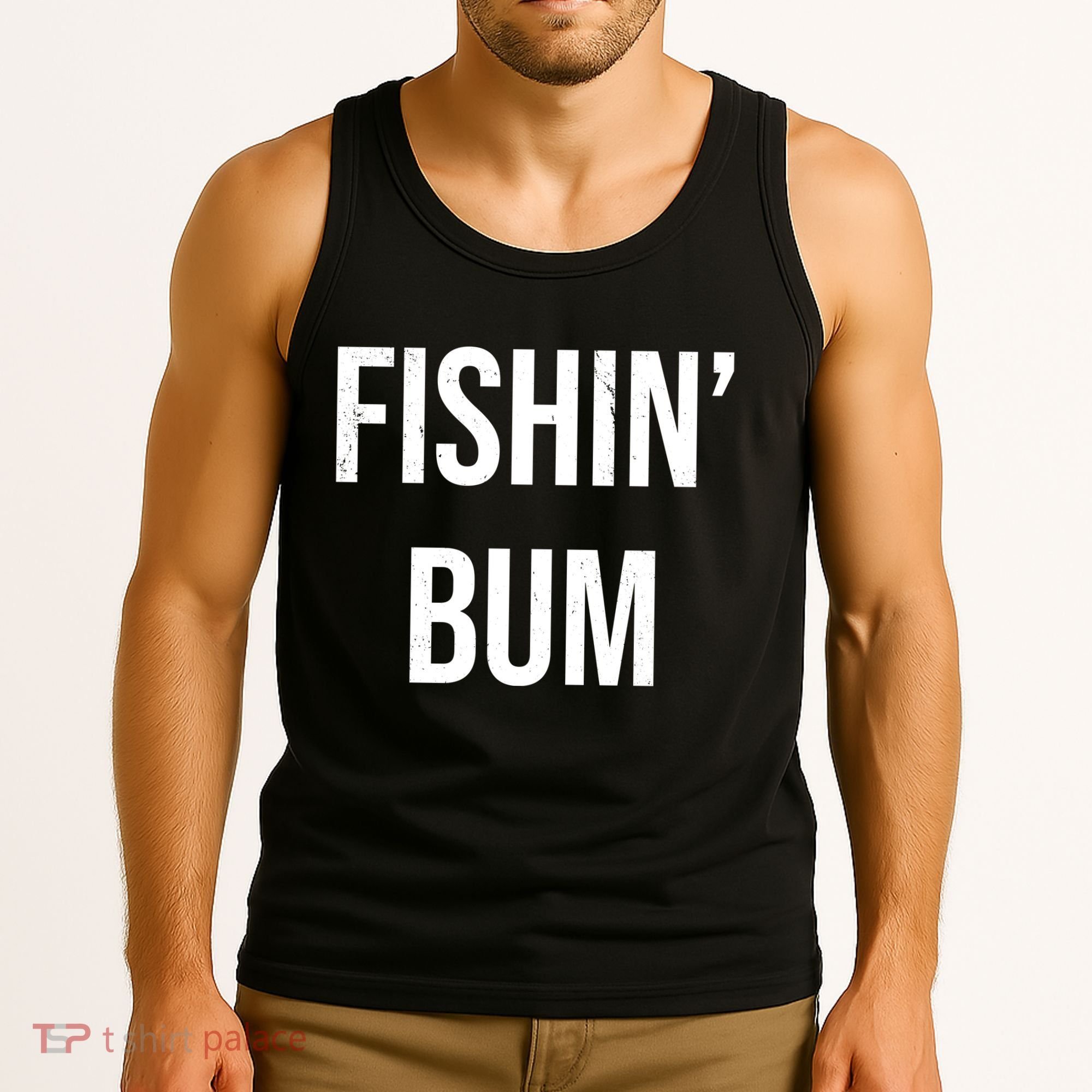 Fishin Bum Funny Fishing Fisherman Tank Top