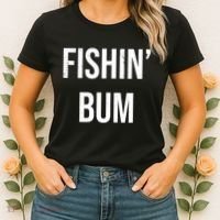 Fishin Bum Funny Fishing Fisherman Women's T-Shirt thumb 2