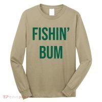 Fishin Bum Funny Fishing Fisherman Long Sleeve Shirt thumb 0